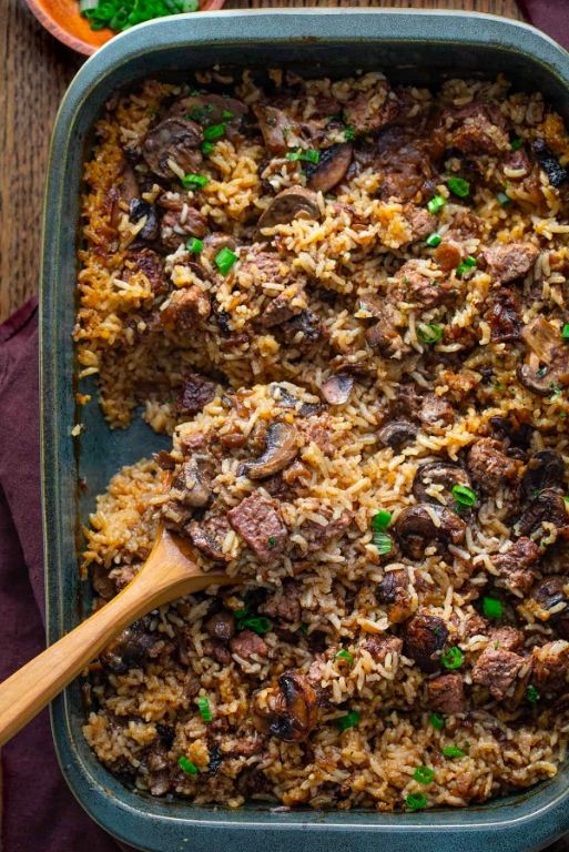 Tenderized Round Steak and Rice Casserole