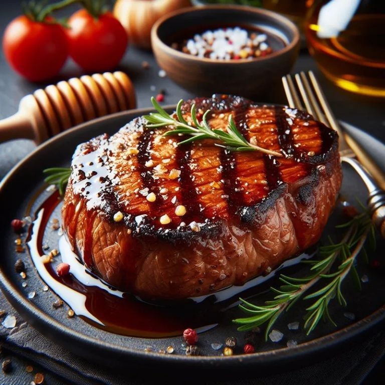 Tenderized Round Steak with Honey Mustard Glaze