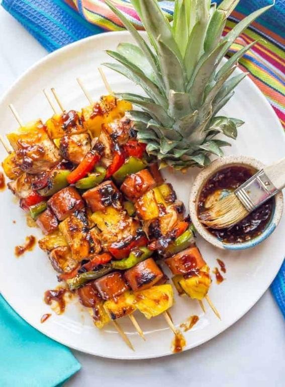 Teriyaki Chicken Skewers with Pineapple