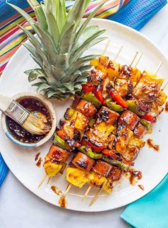Teriyaki Chicken Skewers with Pineapple