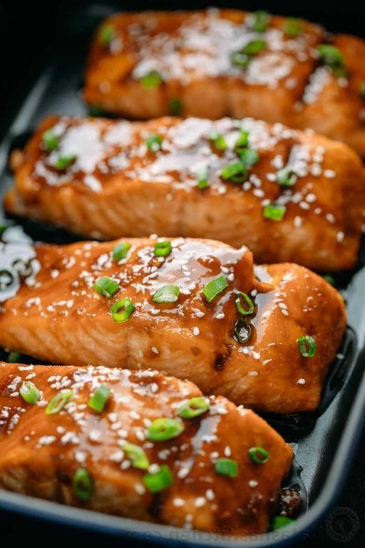 Teriyaki Glazed Baked Salmon
