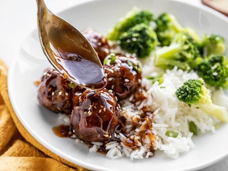 Teriyaki Meatball Rice Bowls