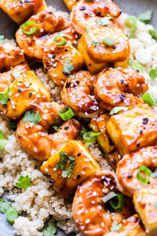 Teriyaki Pineapple Shrimp Kabobs