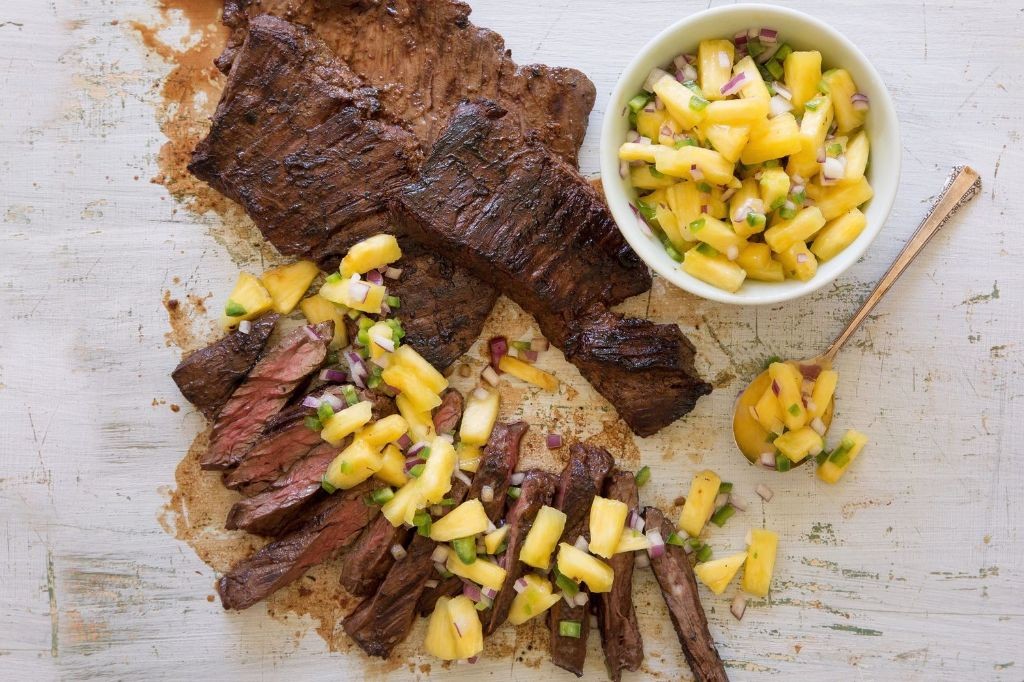 Teriyaki Skirt Steak with Pineapple Salsa