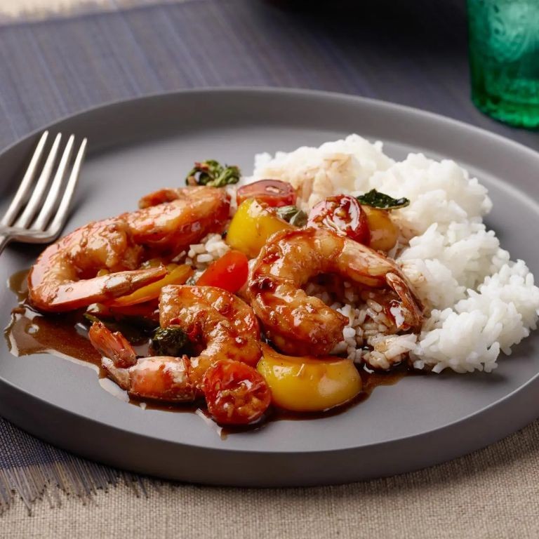 Thai Basil Large Shrimp Stir-Fry