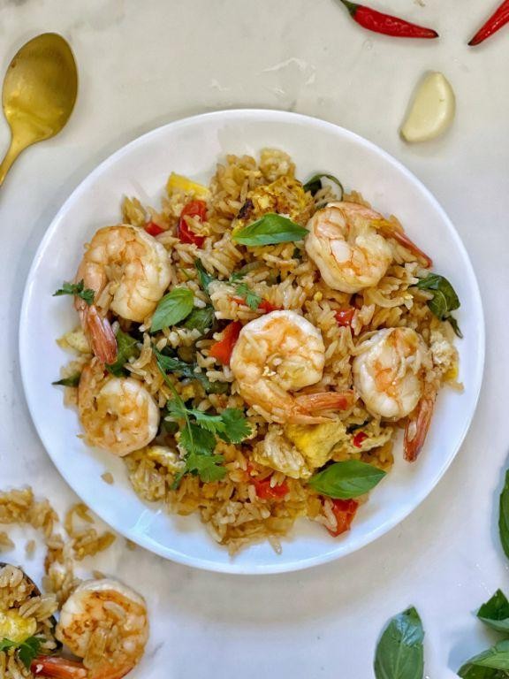 Thai Basil Shrimp Fried Rice