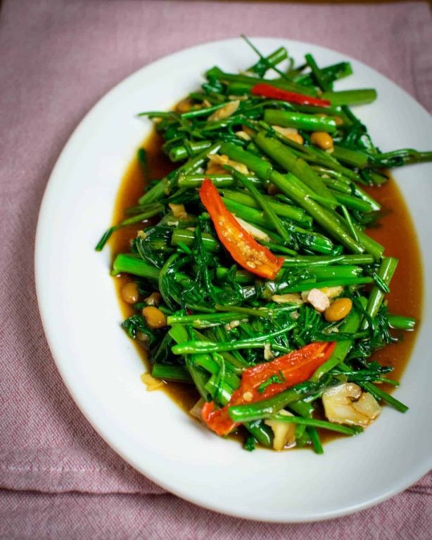 Thai Eggplant and Morning Glory Stir-Fry