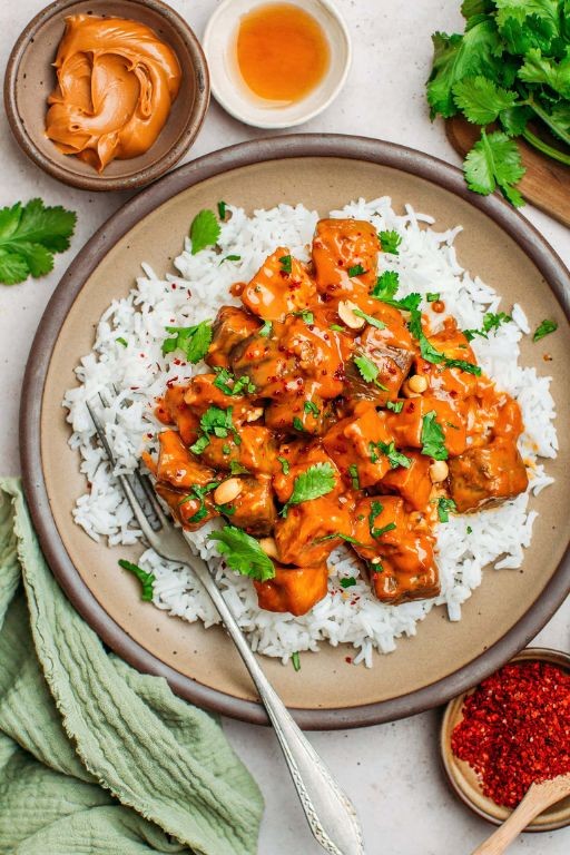 Thai Eggplant in Peanut Sauce