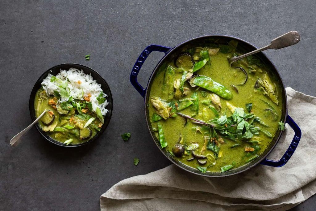 Thai Green Turkey Curry with Basil