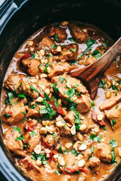 Thai Peanut Chicken Drumsticks in the Crock Pot