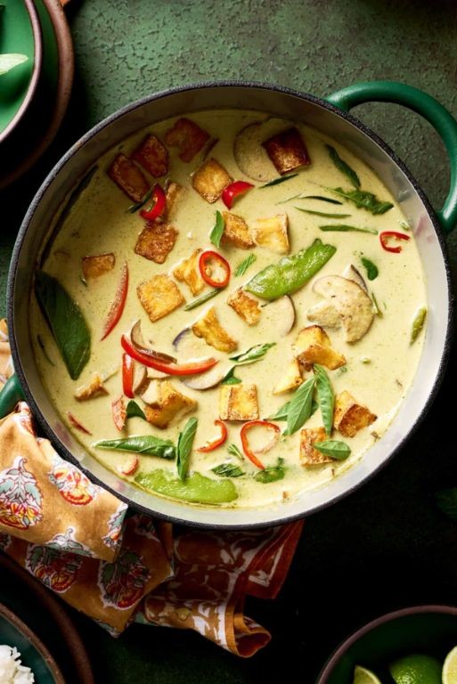 Thai Vegan Green Curry with Vegetables