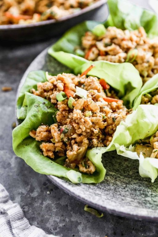Thai-inspired Chicken Lettuce Wraps