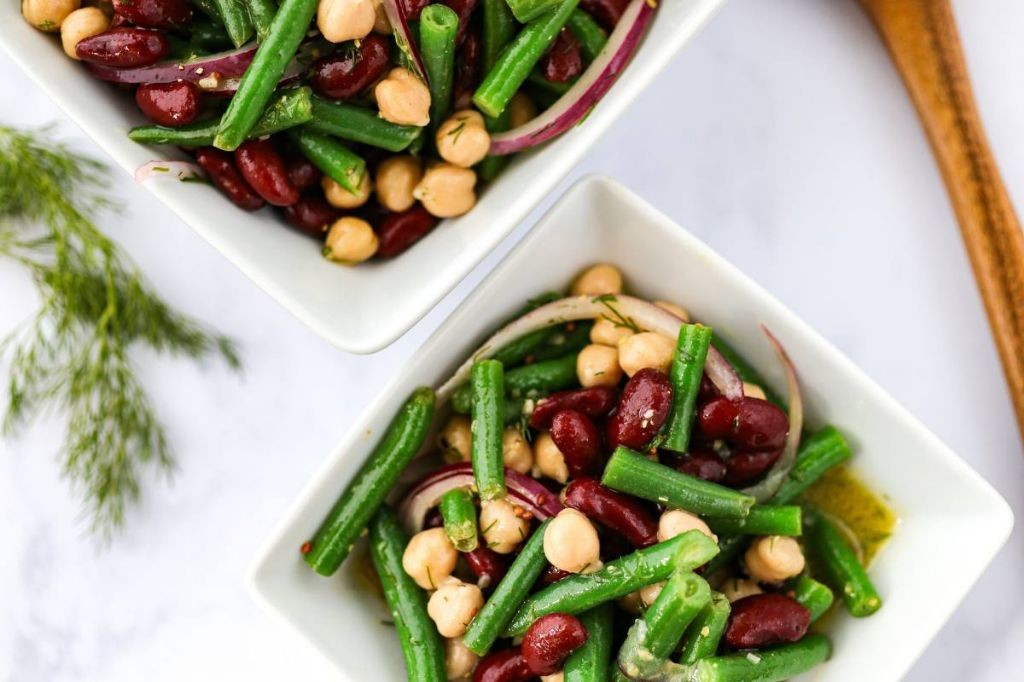 Three-Bean Salad with Tangy Mustard Dressing