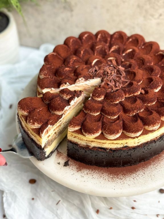Tiramisu Inspired Ricotta Cheesecake