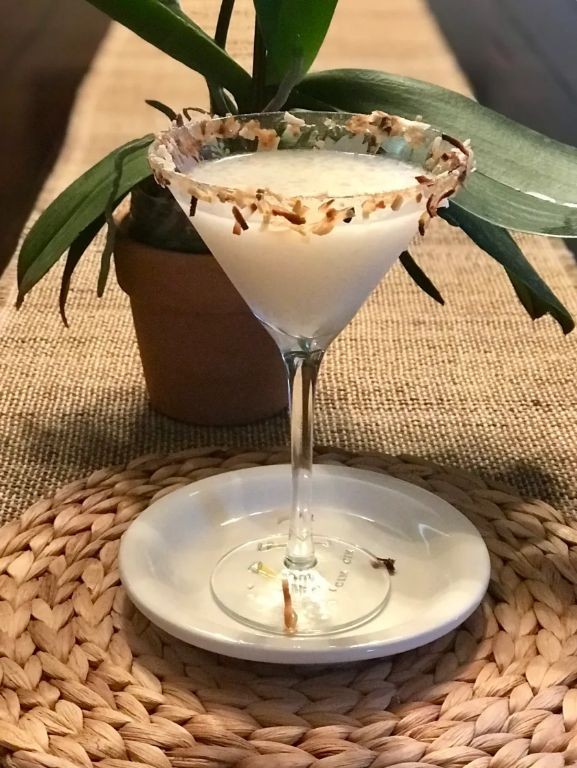 Toasted Coconut Rum Martini