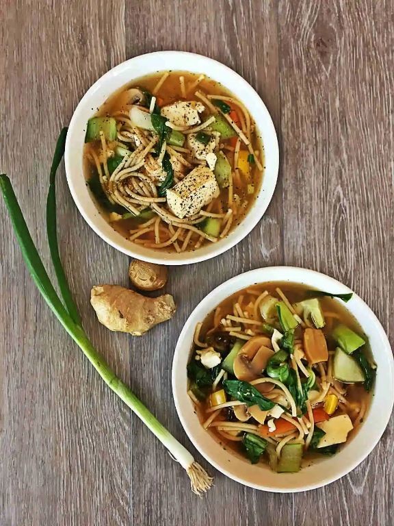 Tofu Skin Noodle Soup with Bok Choy