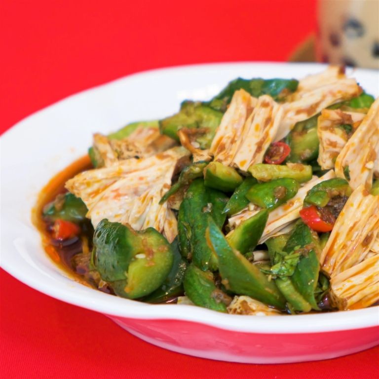Tofu Skin and Cucumber Salad with Soy Dressing