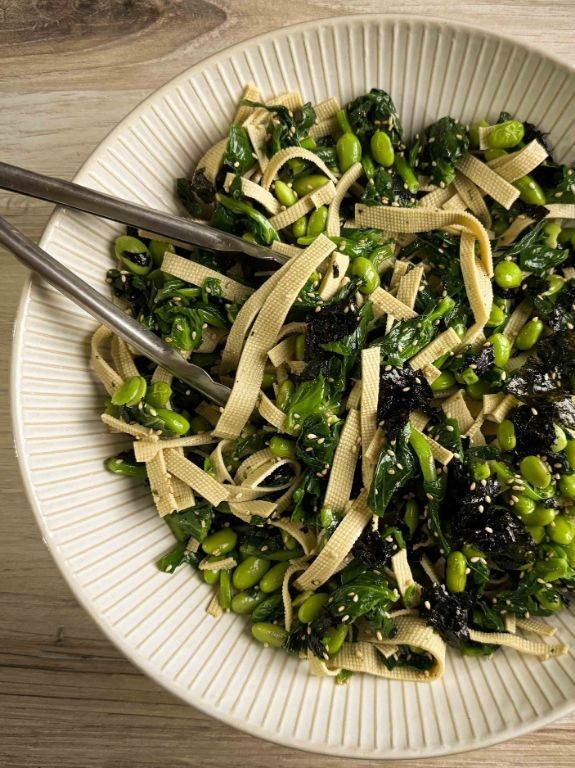 Tofu Skin and Edamame Salad