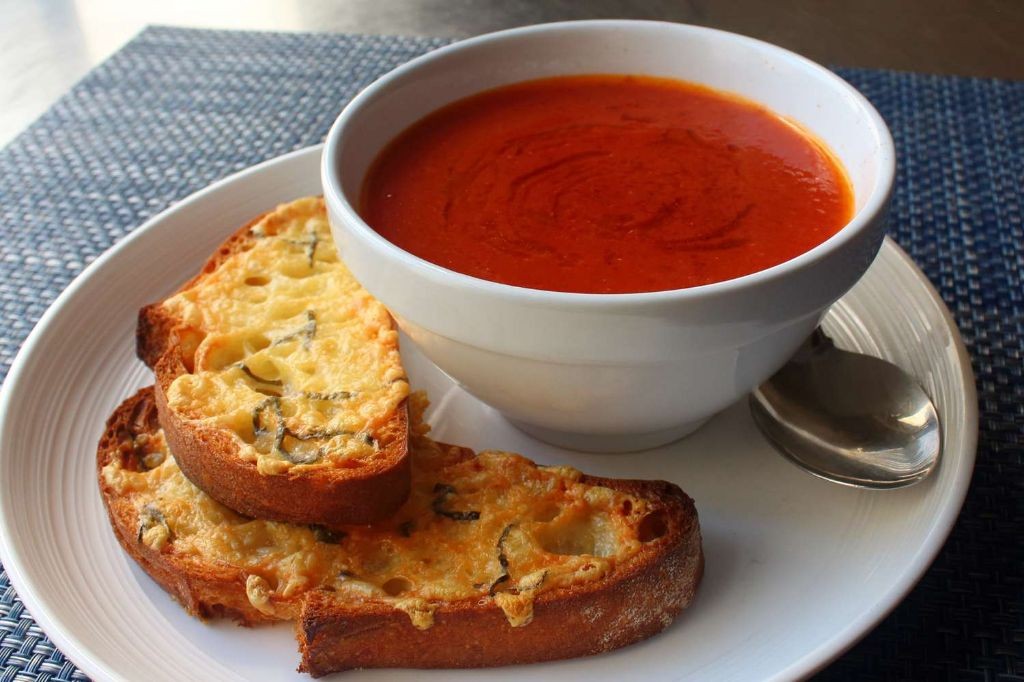 Tomato Soup with Crusty Bread