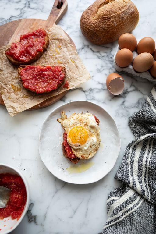 Tomato and Fried Egg Ciabatta