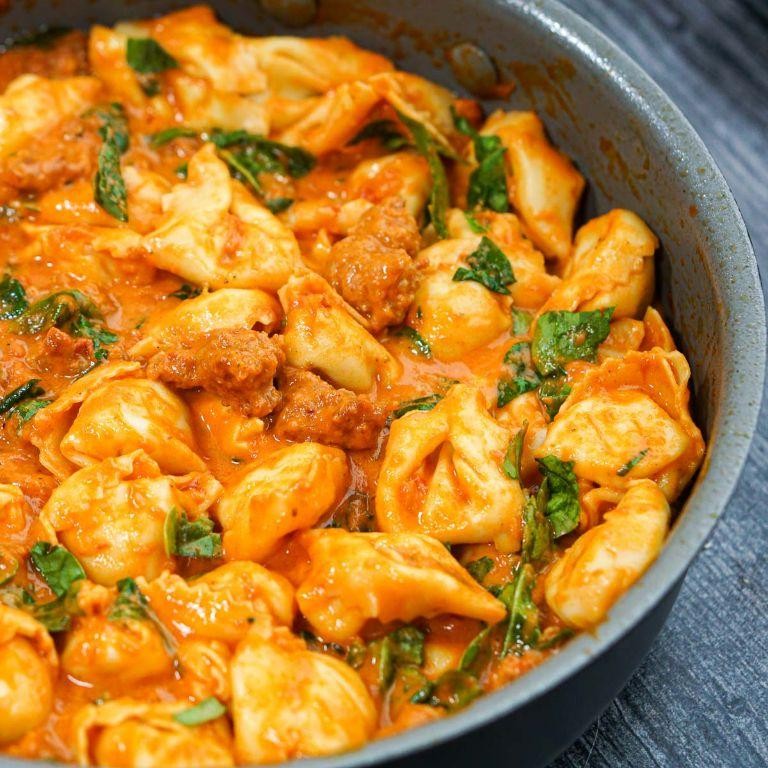 Tortellini and Sausage in Creamy Vodka Sauce