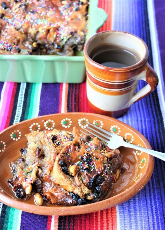 Traditional Mexican Capirotada with Piloncillo