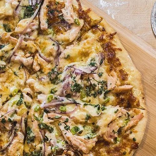 Traeger Chicken Pizza with Smoked BBQ Sauce