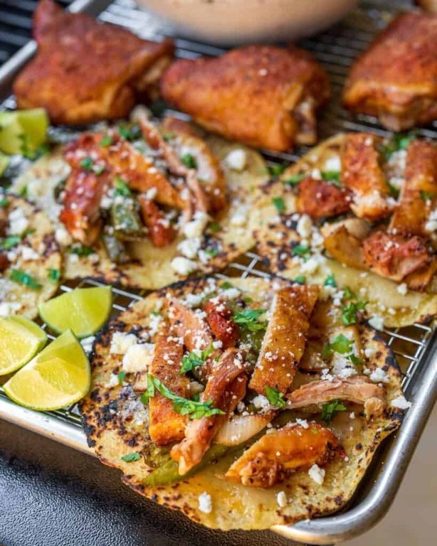 Traeger Smoked Chicken Fajitas with Peppers and Onions