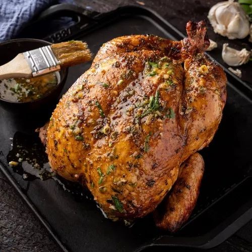 Traeger Smoked Whole Chicken with Herb Butter