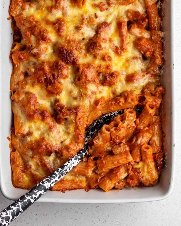 Triple-Meat Italian Sausage and Tomato Basil Casserole