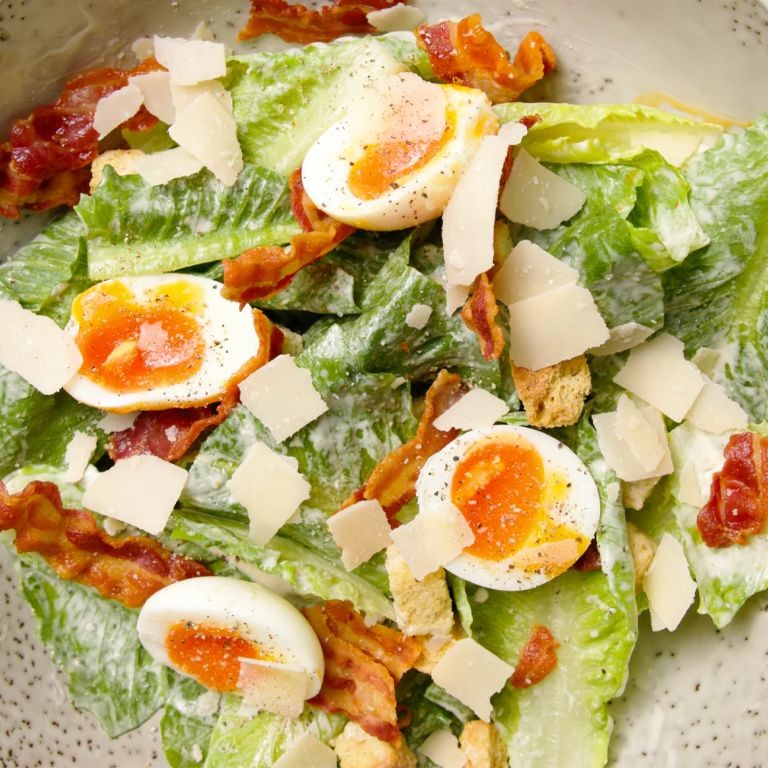 Truffle Caesar Salad with Crispy Pancetta