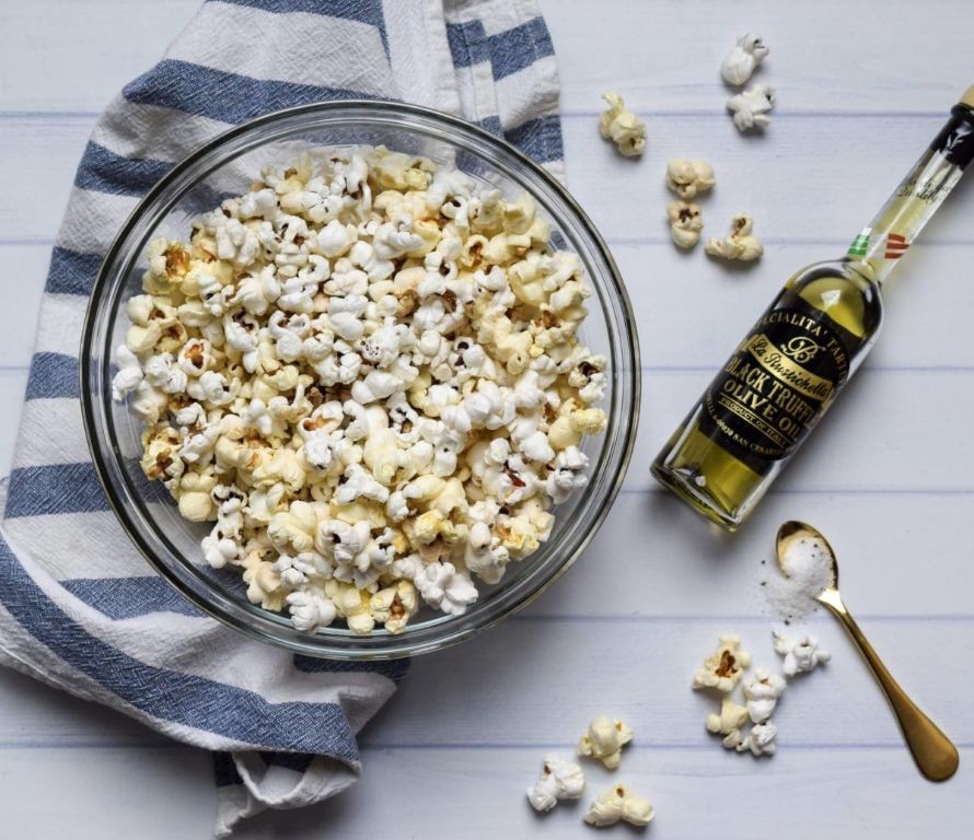 Truffle Oil Drizzled Popcorn