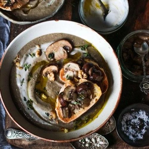 Truffle Oil Wild Mushroom Soup
