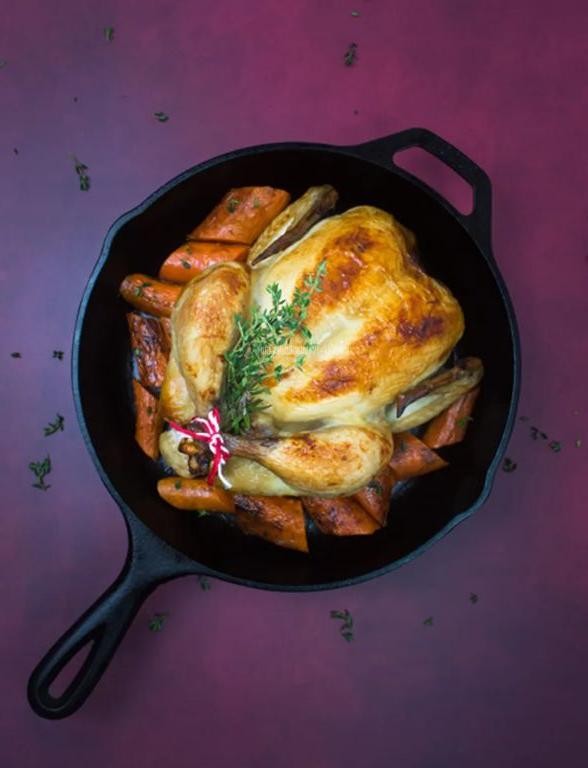 Truffle Oil and Herb Roasted Chicken