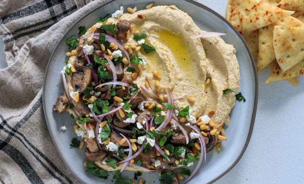 Truffle Oil and Mushroom Hummus