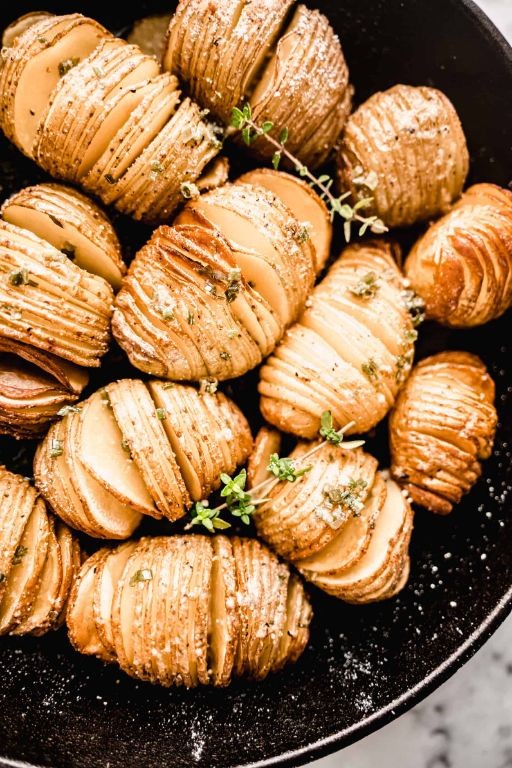 Truffle Oil and Parmesan Hasselback Potatoes