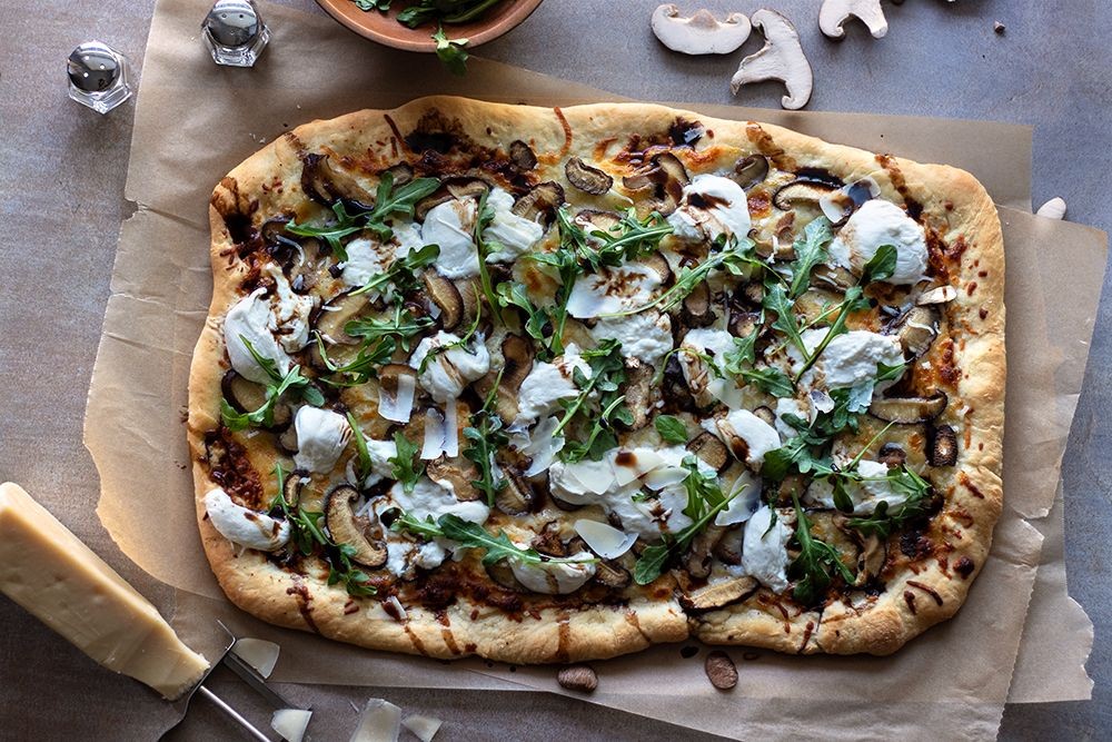Truffle and Mushroom Pizza