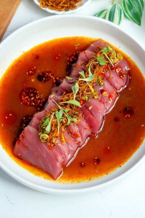 Tuna Crudo with Chili Oil