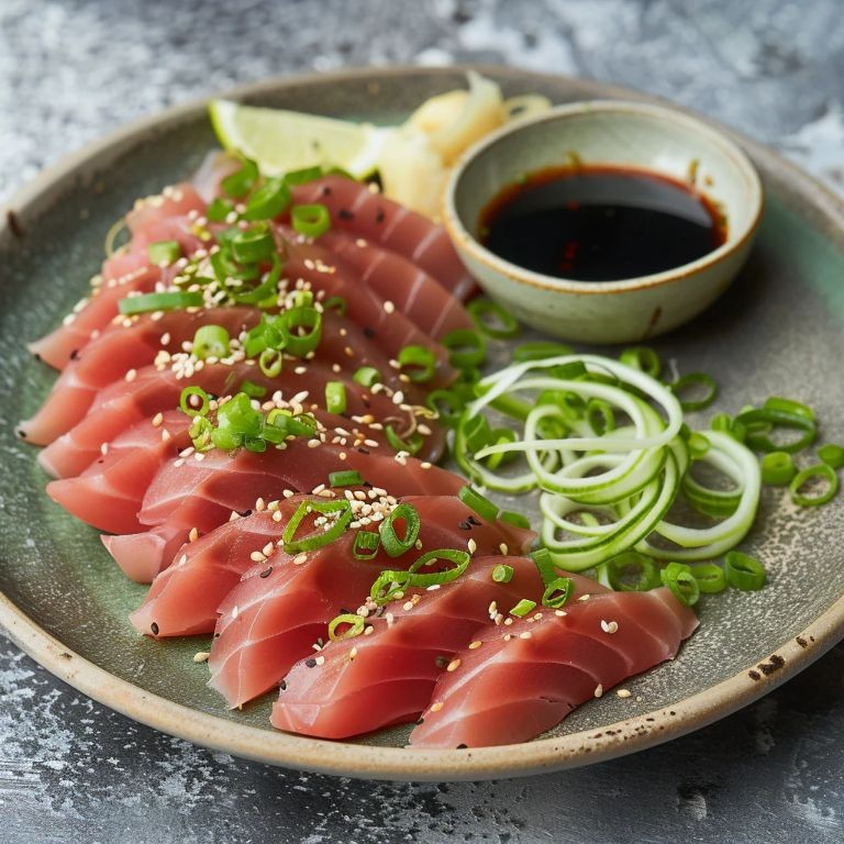 Tuna Sashimi with Pickled Ginger
