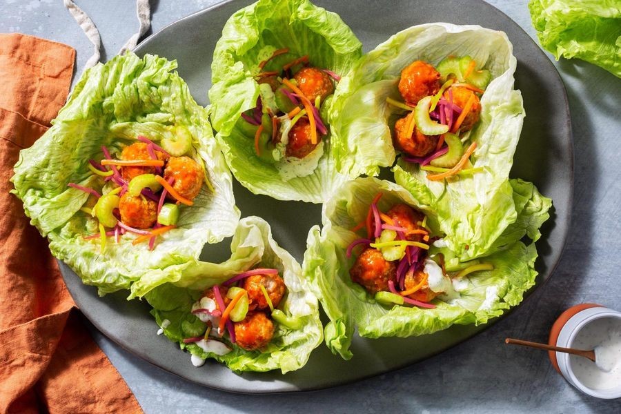 Turkey Meatball Lettuce Wraps