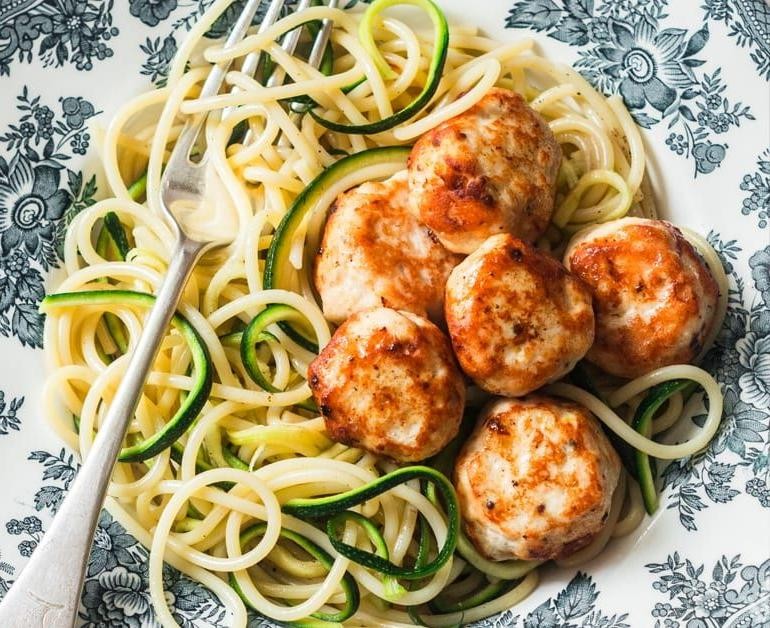 Turkey Meatballs with Zucchini Noodles