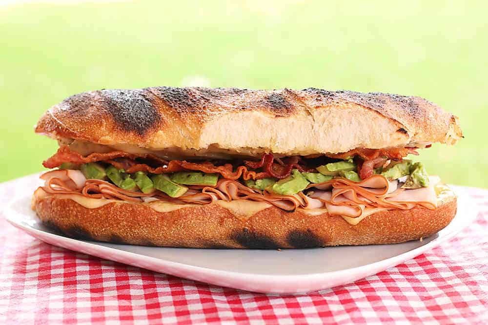 Turkey and Avocado Submarine Sandwich