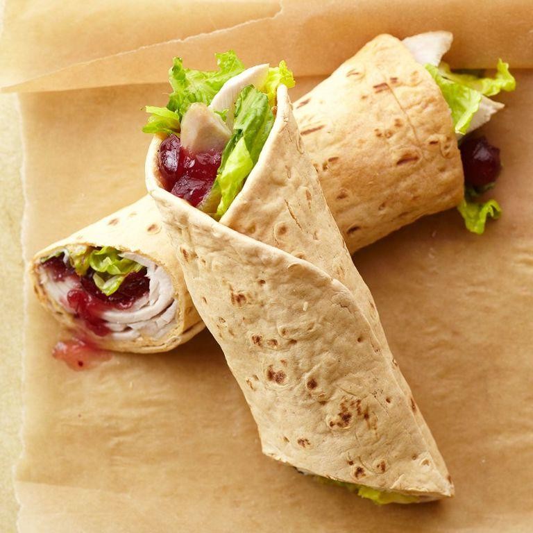 Turkey and Cranberry Breakfast Wrap