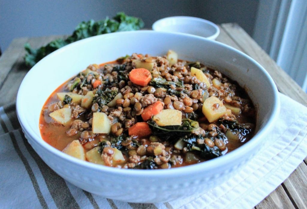 Turkey and Lentil Soup with Kale