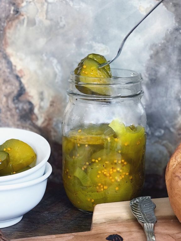 Turmeric Infused Bread and Butter Pickles