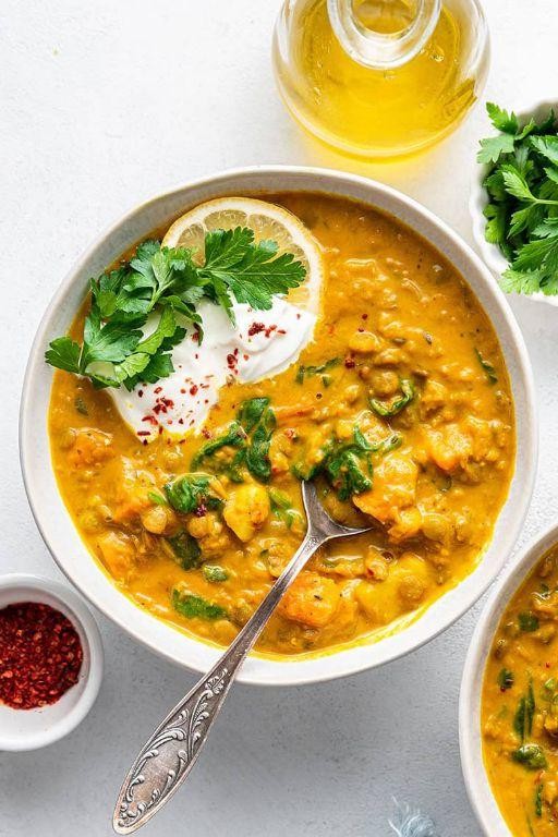 Turmeric Lentil Soup with Coconut Milk