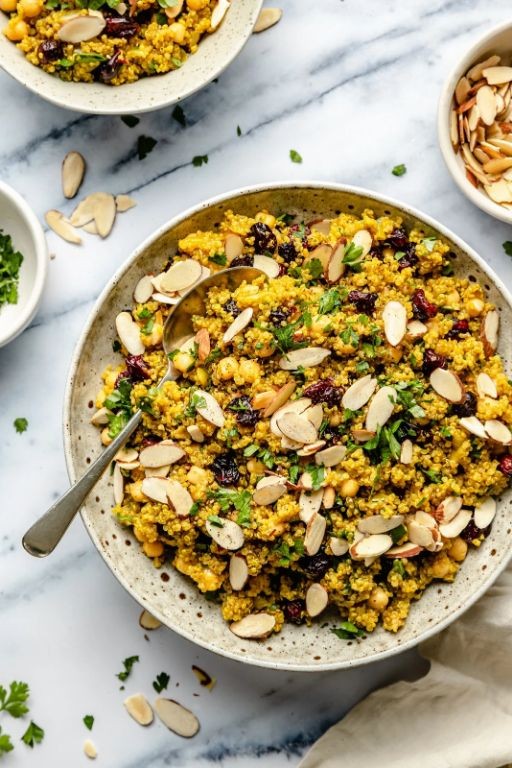 Turmeric and Chickpea Quinoa Pilaf