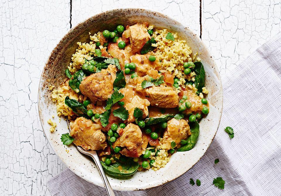 Turmeric-infused Turkey Curry with Peas