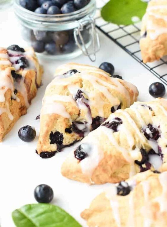 Vegan Blueberry Scones with Almond Milk