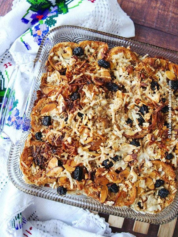 Vegan Capirotada with Coconut Milk